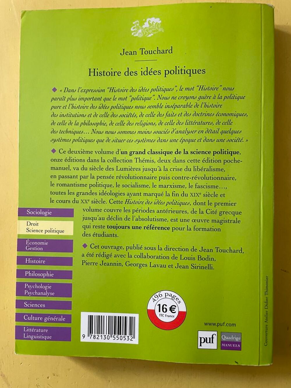 Livre Histoire Des Id&eacute;es Politiques - Tome 2, Du Xviiie Si&egrave;c Livres et BD