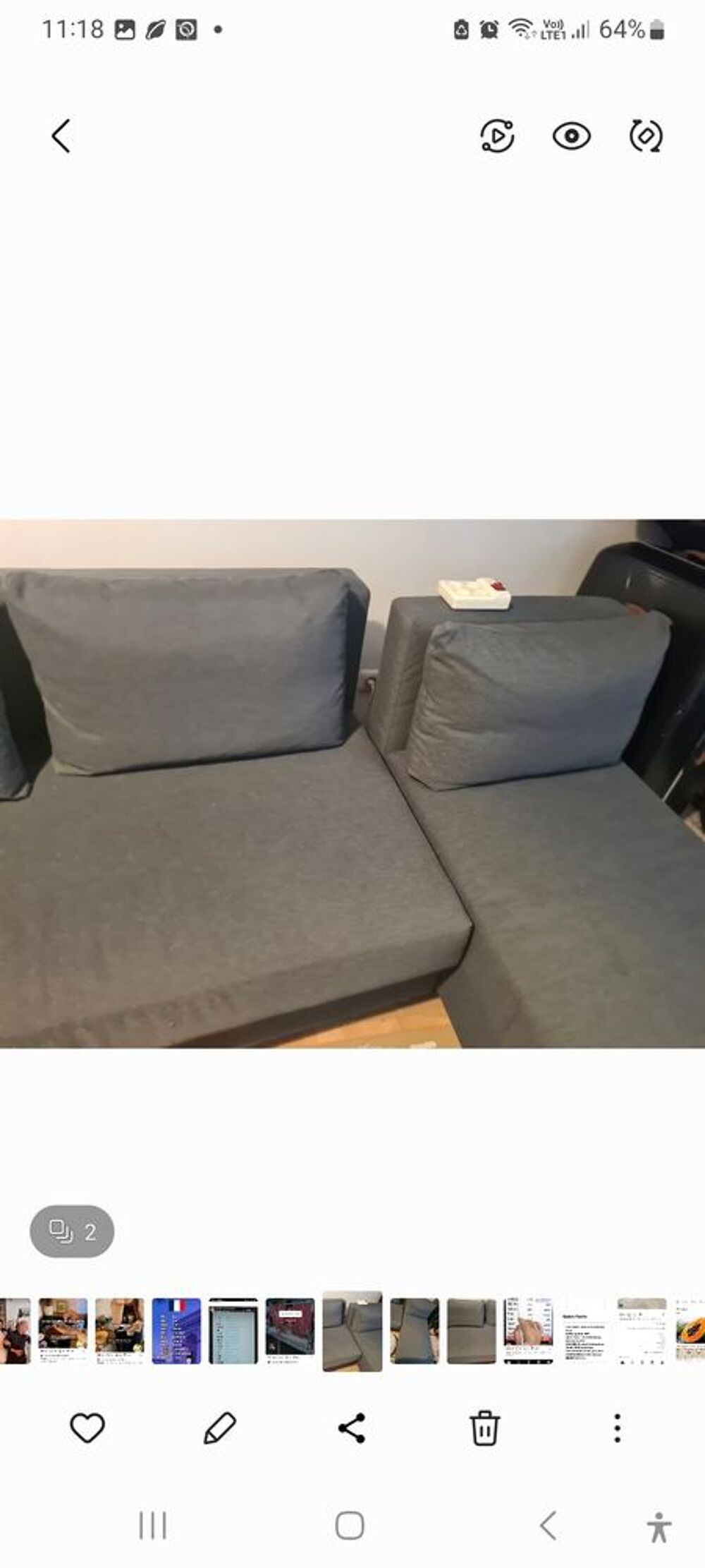 Canape lit neuf 2 personnes et 1 person separe Meubles