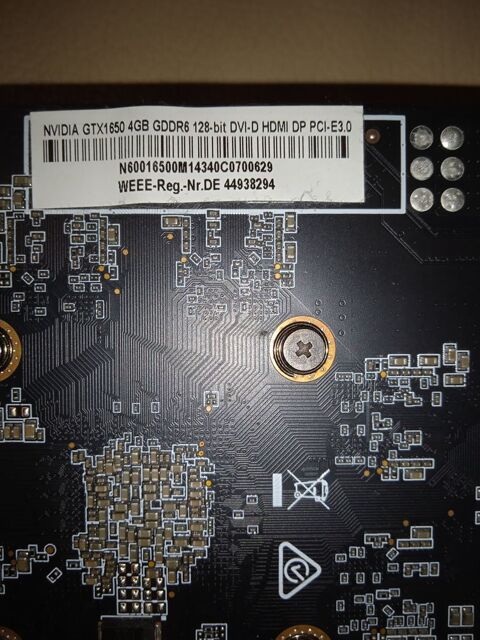   Carte graphique NVIDIA GTX 1650 4 Gb 