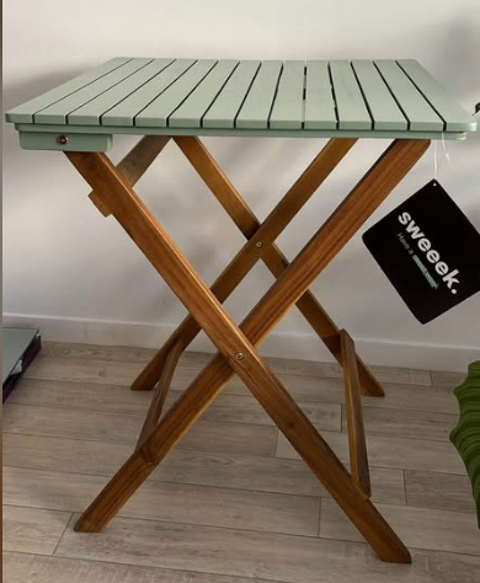 Table Pliante en Bois Vert 50 Rez (44)