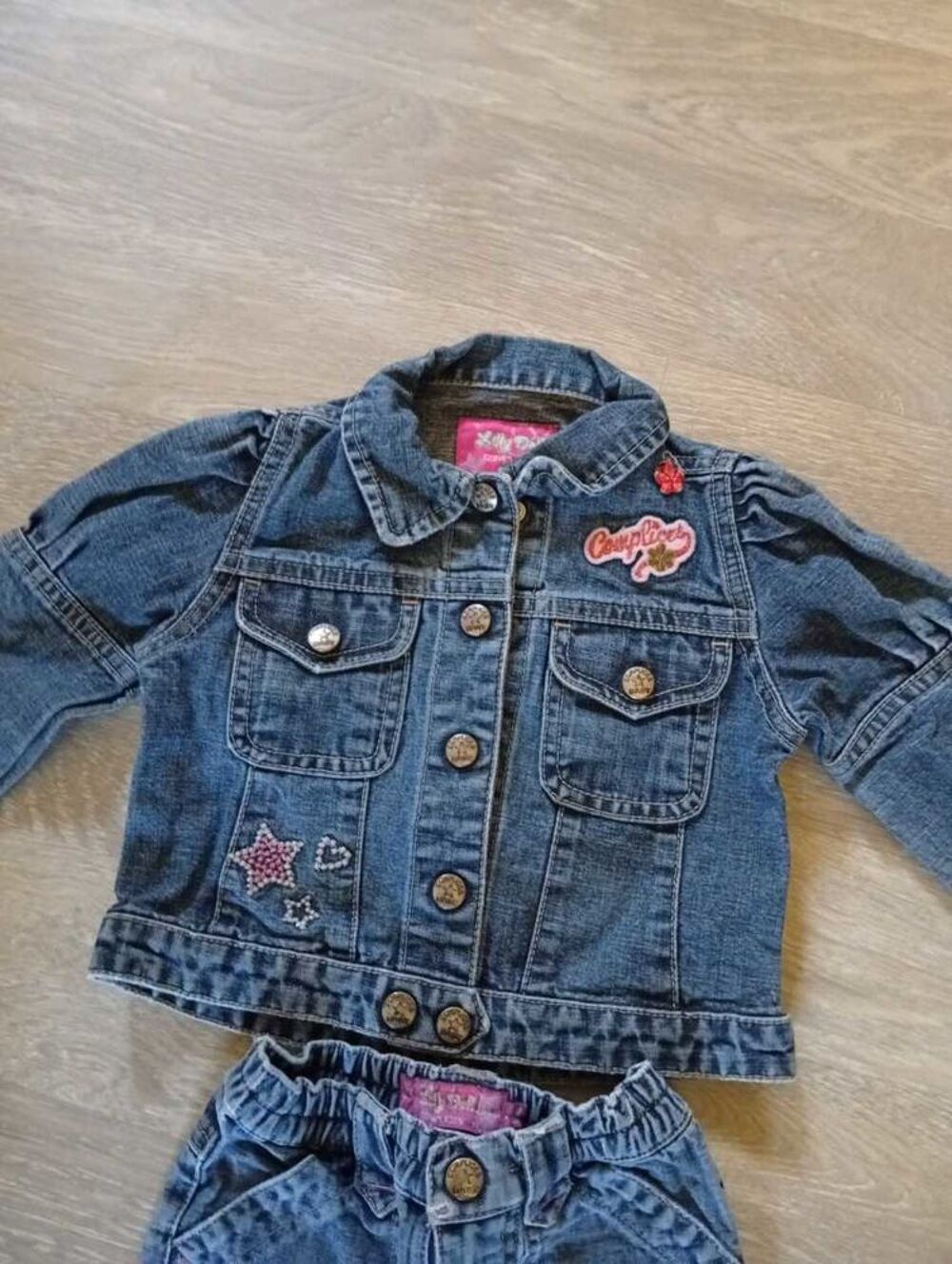 Ensemble pantalon et blouson jean - 12 mois Pu�riculture