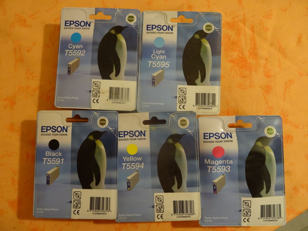 Cartouches EPSON T5591, 2, 3, 4, 5 Matériel informatique
