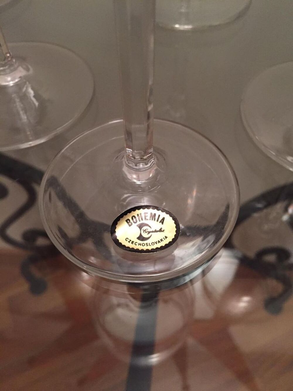 verres &agrave; eau en cristal de Boh&egrave;me Décoration