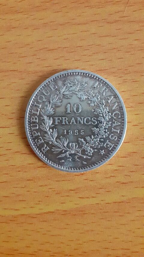 Pi�ce en argent 10F Hercule 1965 80 Grisolles (82)
