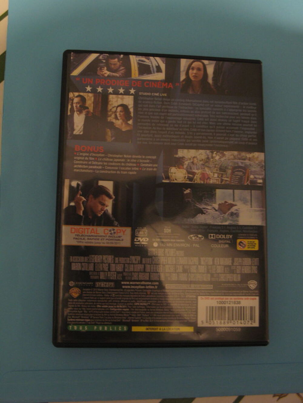 INCEPTION DVD et blu-ray