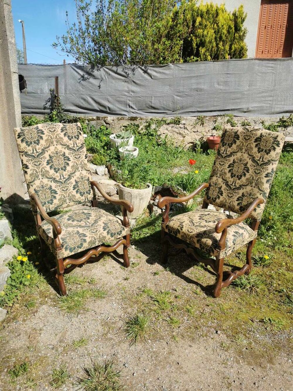 Paire de fauteuil en "Os de mouton" Meubles