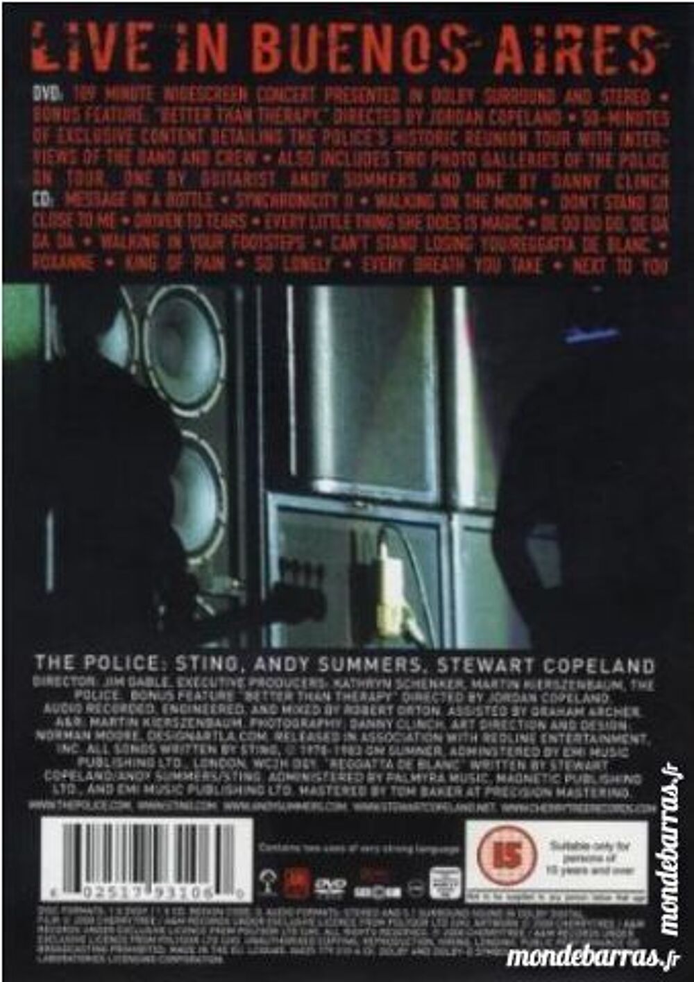 THE POLICE CERTFIABLE DVD et blu-ray