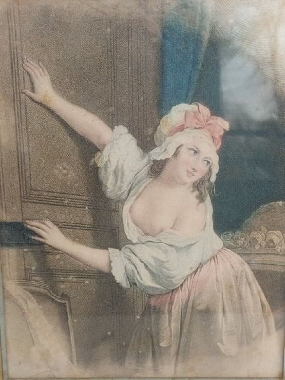 Gravure &Eacute;rotique Alexandre Chaponnier L'Amant XIXe 
