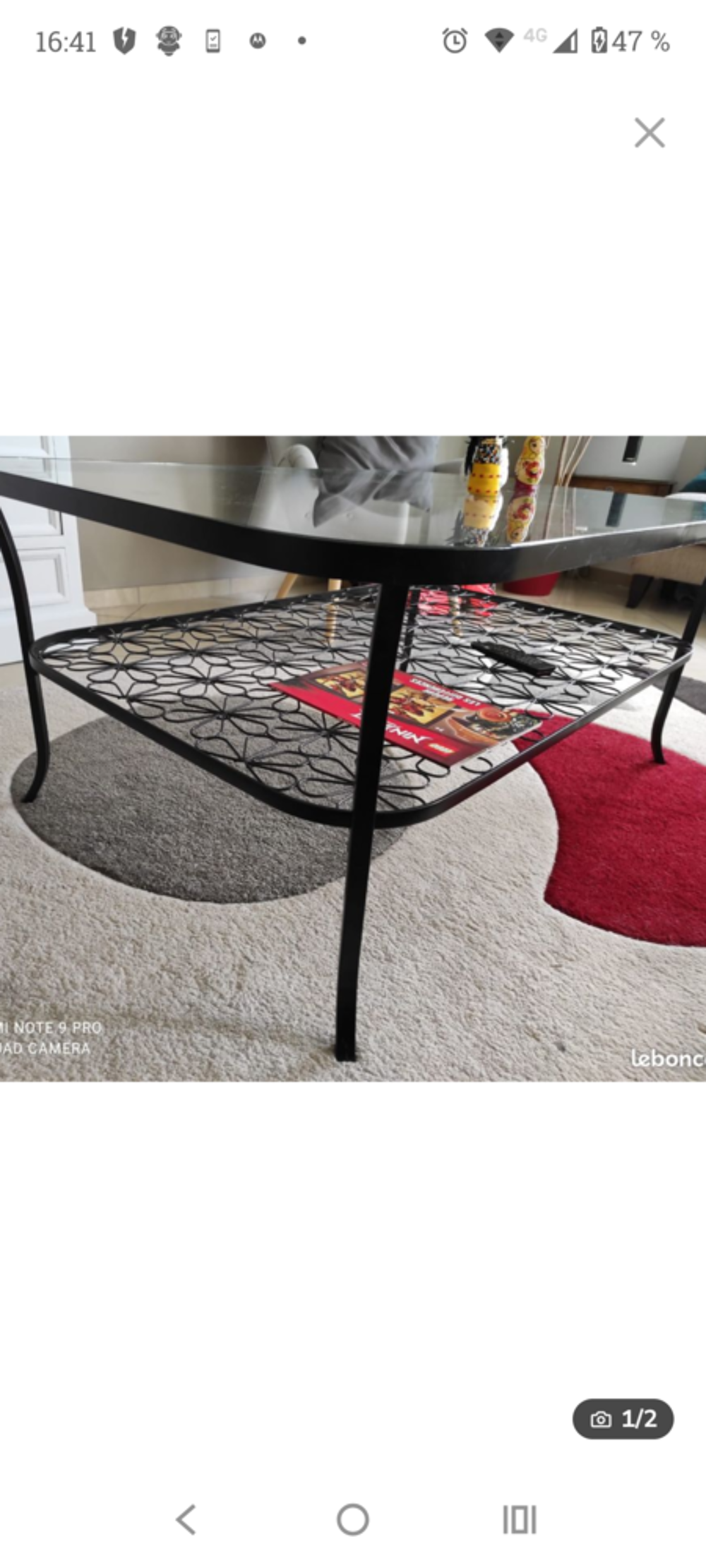 Table salon
Longueur 1,16 M
Largeur 78 cm
Hauteur 52 Meubles