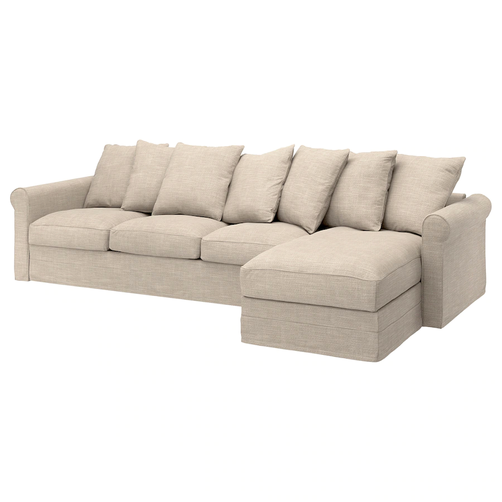 CANAPE 4 PLACE AVEC MERIDIENNE BEIGE Meubles