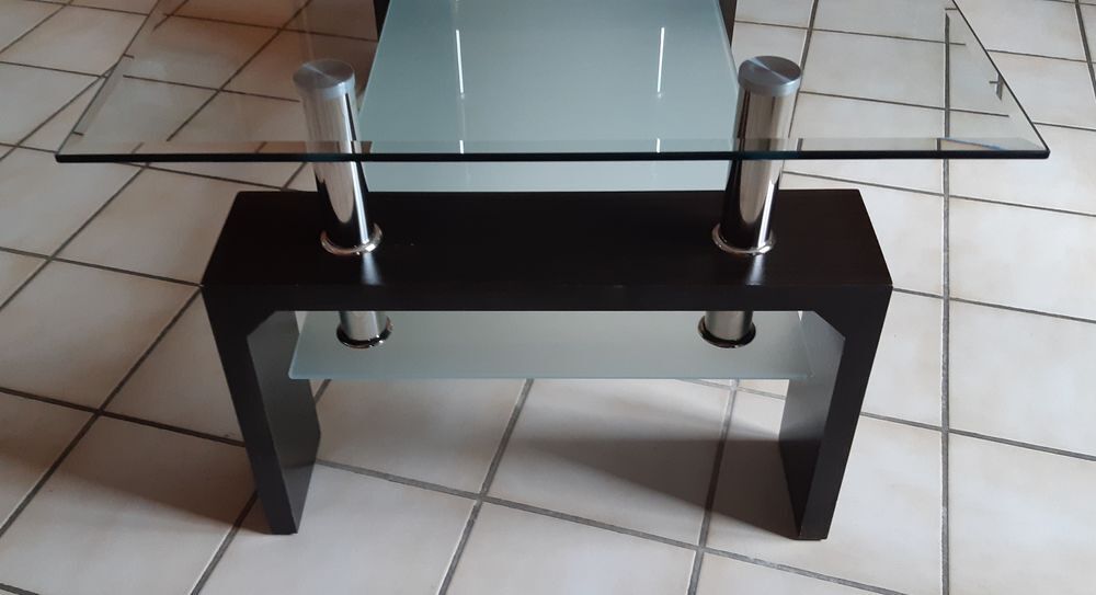 Table en verre et bois Meubles