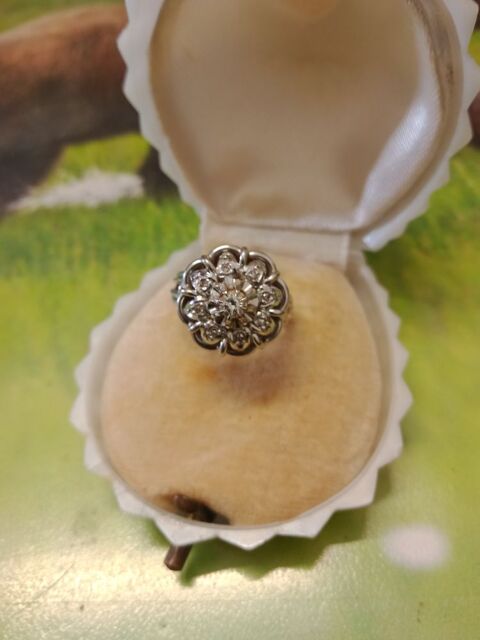 Bague rosace or blanc 18 carats 1 Nice (06)
