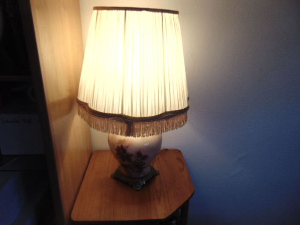 ?? Lampe vintage sign&eacute;e DRIMMER ? C&eacute;ramique &amp; laiton (ann&eacute;e Décoration