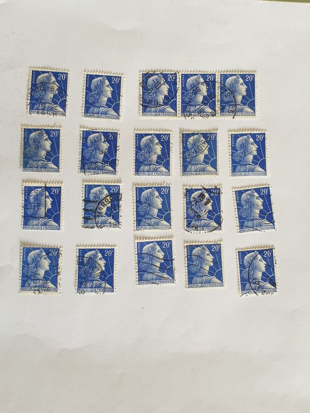 Timbre france Marianne de Muller 20 f 1955- lot 0.80 euro ou 