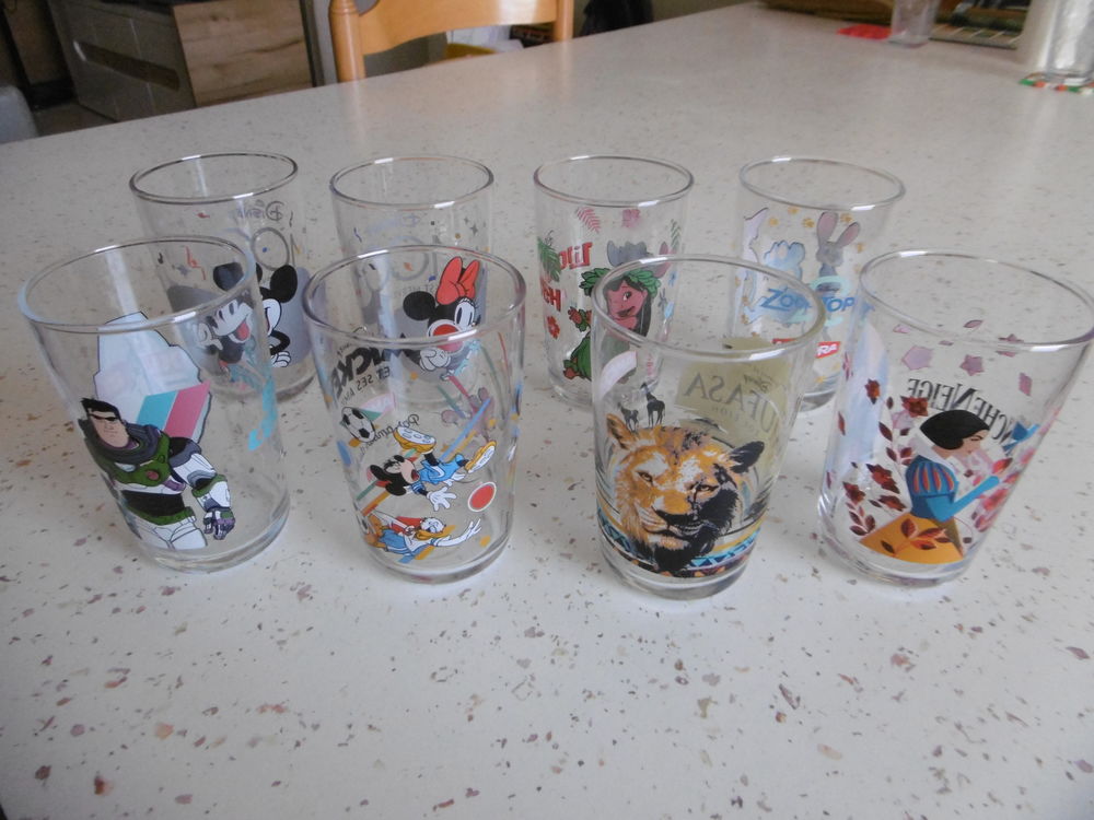 lot de 8 Verres AMORA neufs (jamais servis) parfait &eacute;tat Cuisine