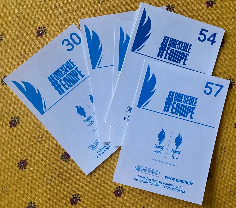 VIGNETTES PANINI - EQUIPE DE FRANCE JOP PARIS 2024 