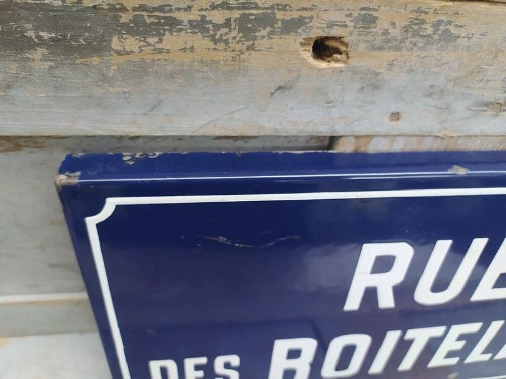 Ancienne Plaque &Eacute;maill&eacute;e Rue Des Roitelets 
