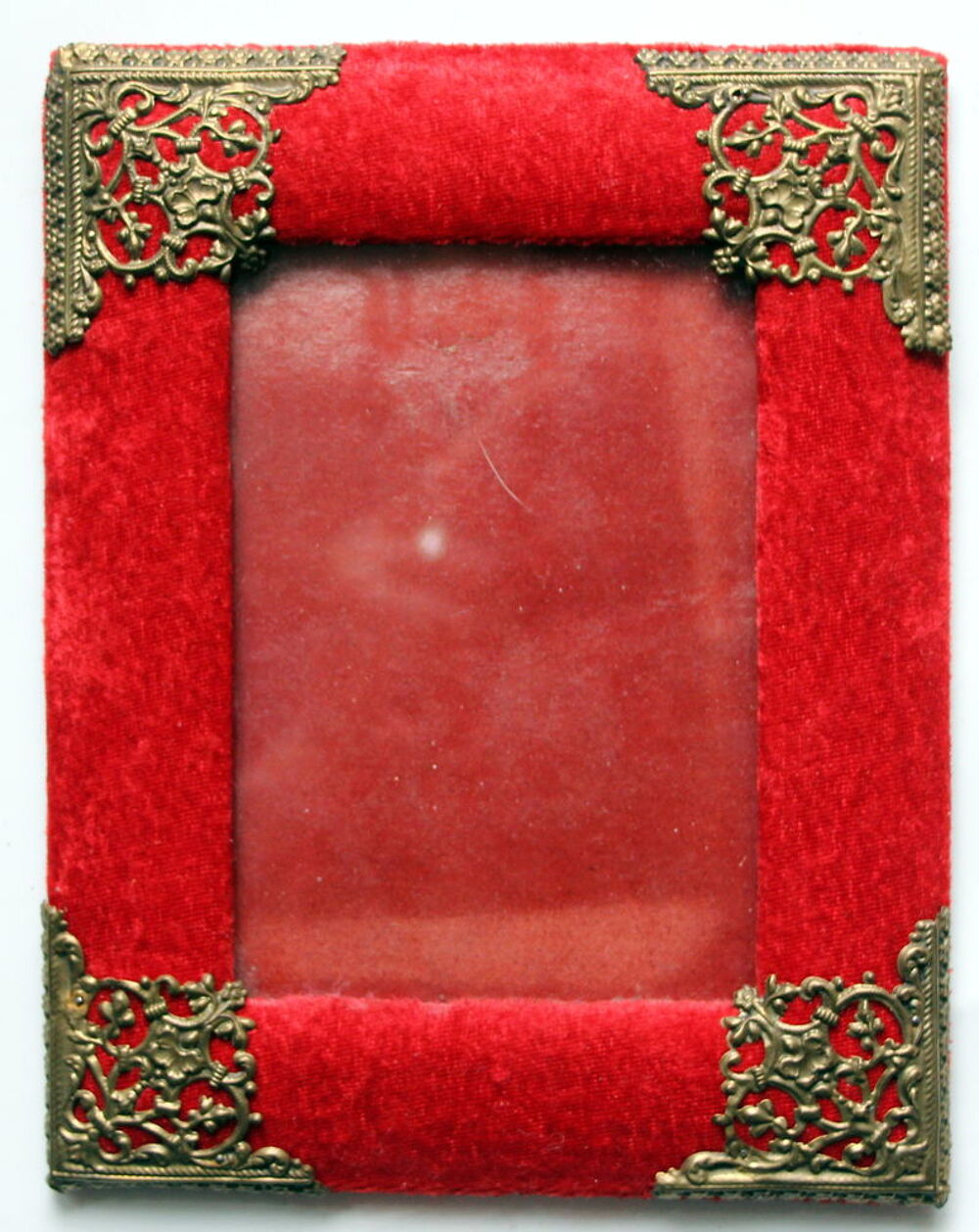Grand cadre velours rouge Napol&eacute;on III Décoration