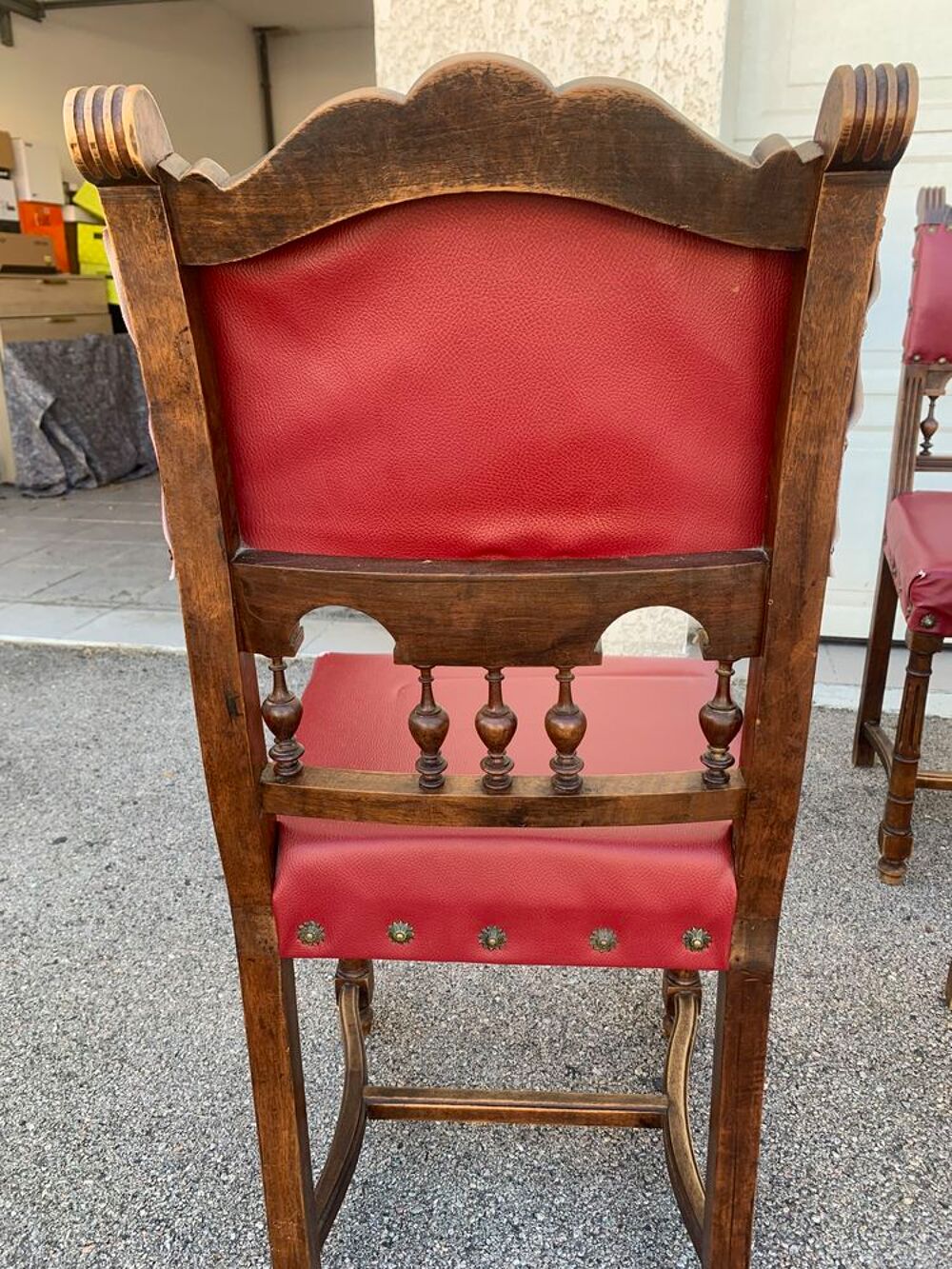 Lot de 6 chaises anciennes num&eacute;rot&eacute;es Décoration