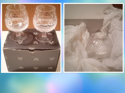 Deux verres  Cognac (Cristal  Mario Cioni ) 90 Nice (06)
