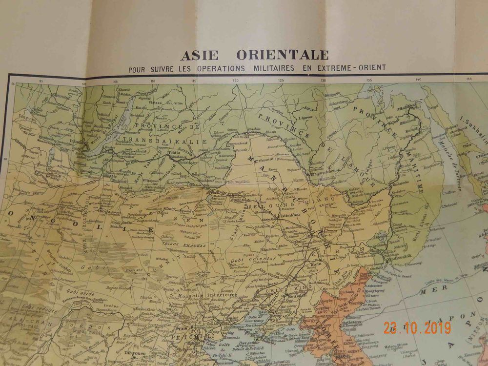 Carte de 1904 pour op&eacute;rations militaires en Extr&ecirc;me-Orient 