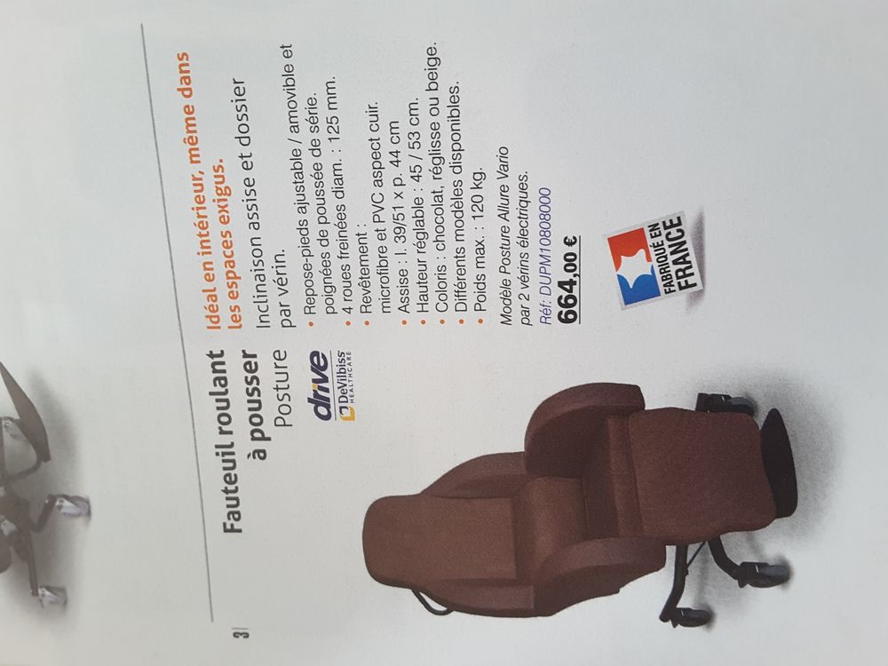fauteuil &eacute;lectrique avec massage 25o euro couleur marro Meubles