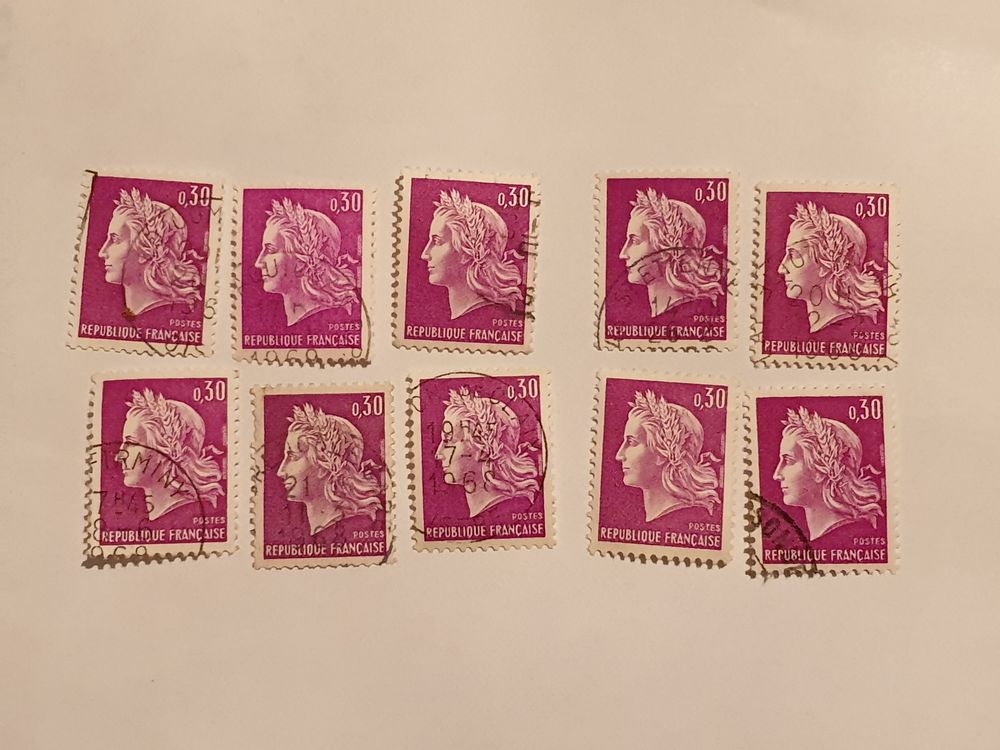 Timbre France Marianne de Cheffer 0.30 f 1967 lot 0.30 euro 