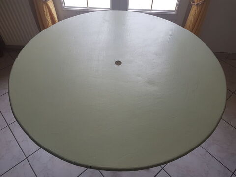 Ancienne table de bistrot ronde en fer 110 Auneau (28)