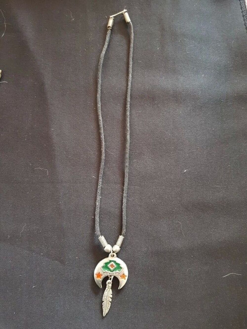 Collier cordon coton tres bon etat motif indien 40 cm 3 e Bijoux et montres