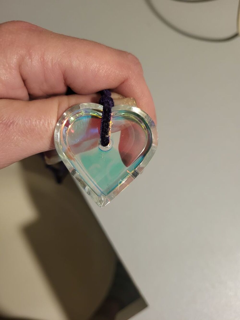 Coeur en cristal de baccarat estampill&eacute; Bijoux et montres
