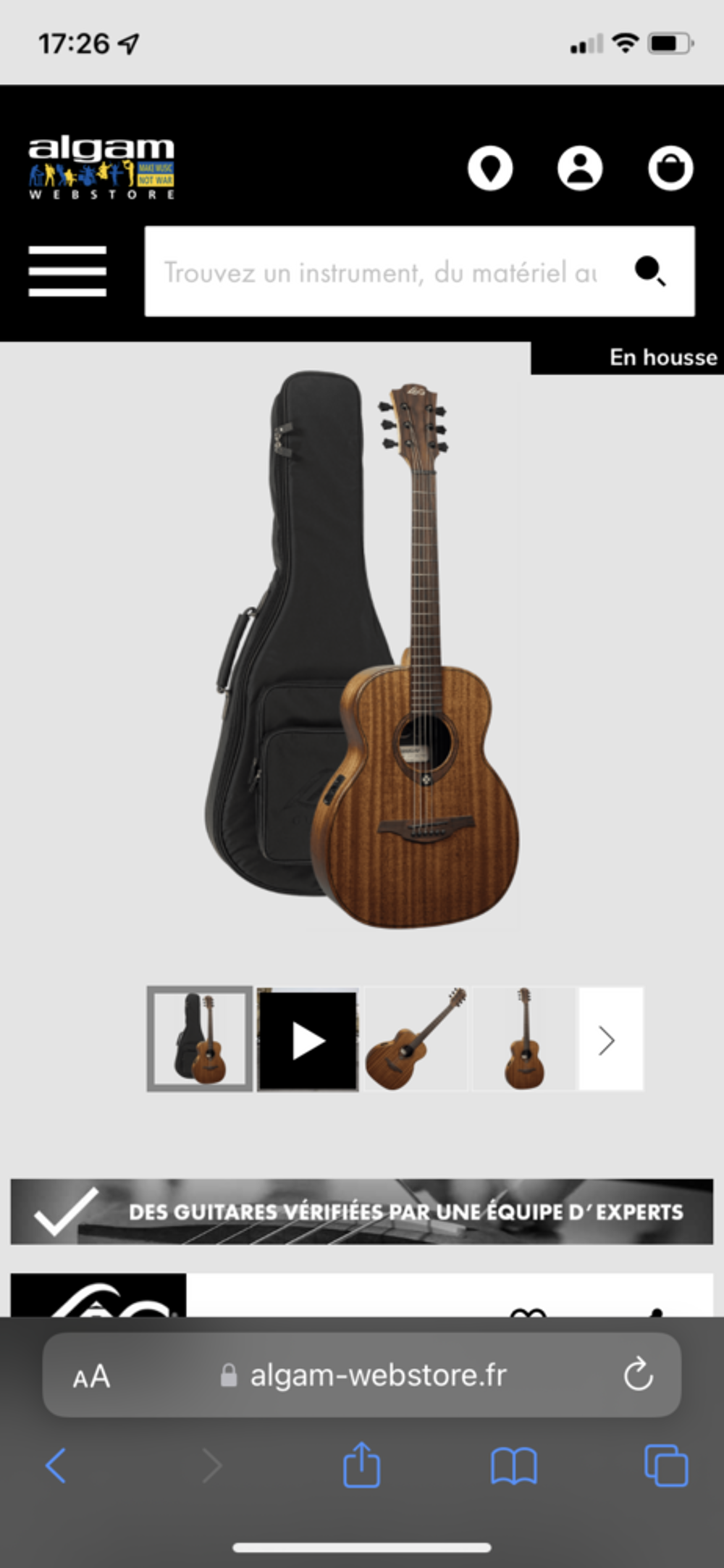 Guitare Lag Travel &eacute;lectroacoustique Instruments de musique