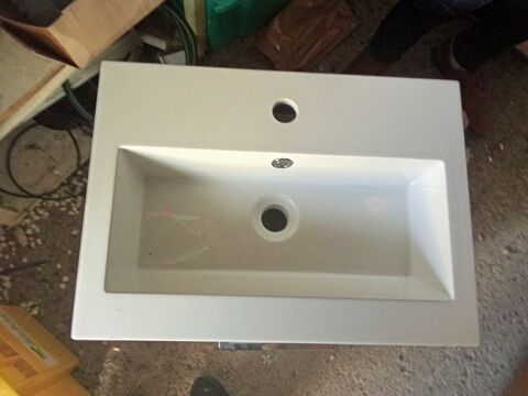 Meuble de salle de bain blanc avec vasque Vienne (38)