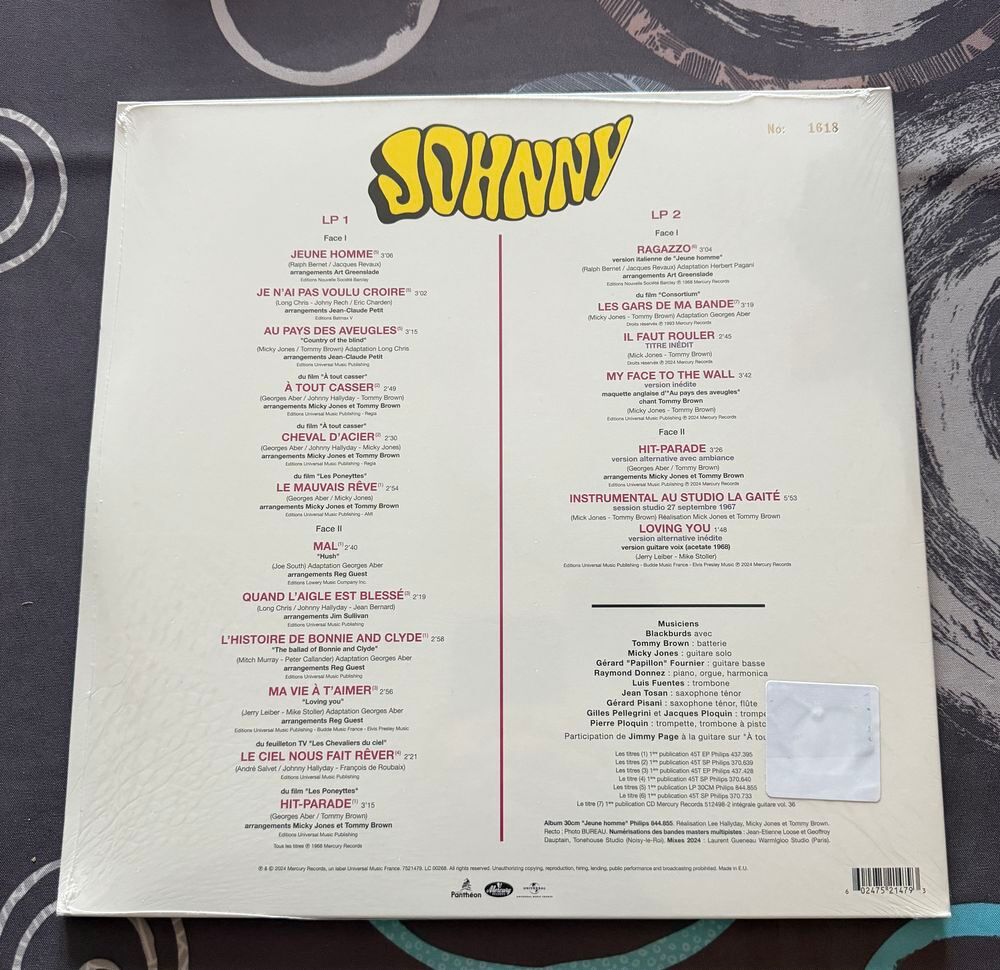 Johnny HALLYDAY " Vinyl " CD et vinyles