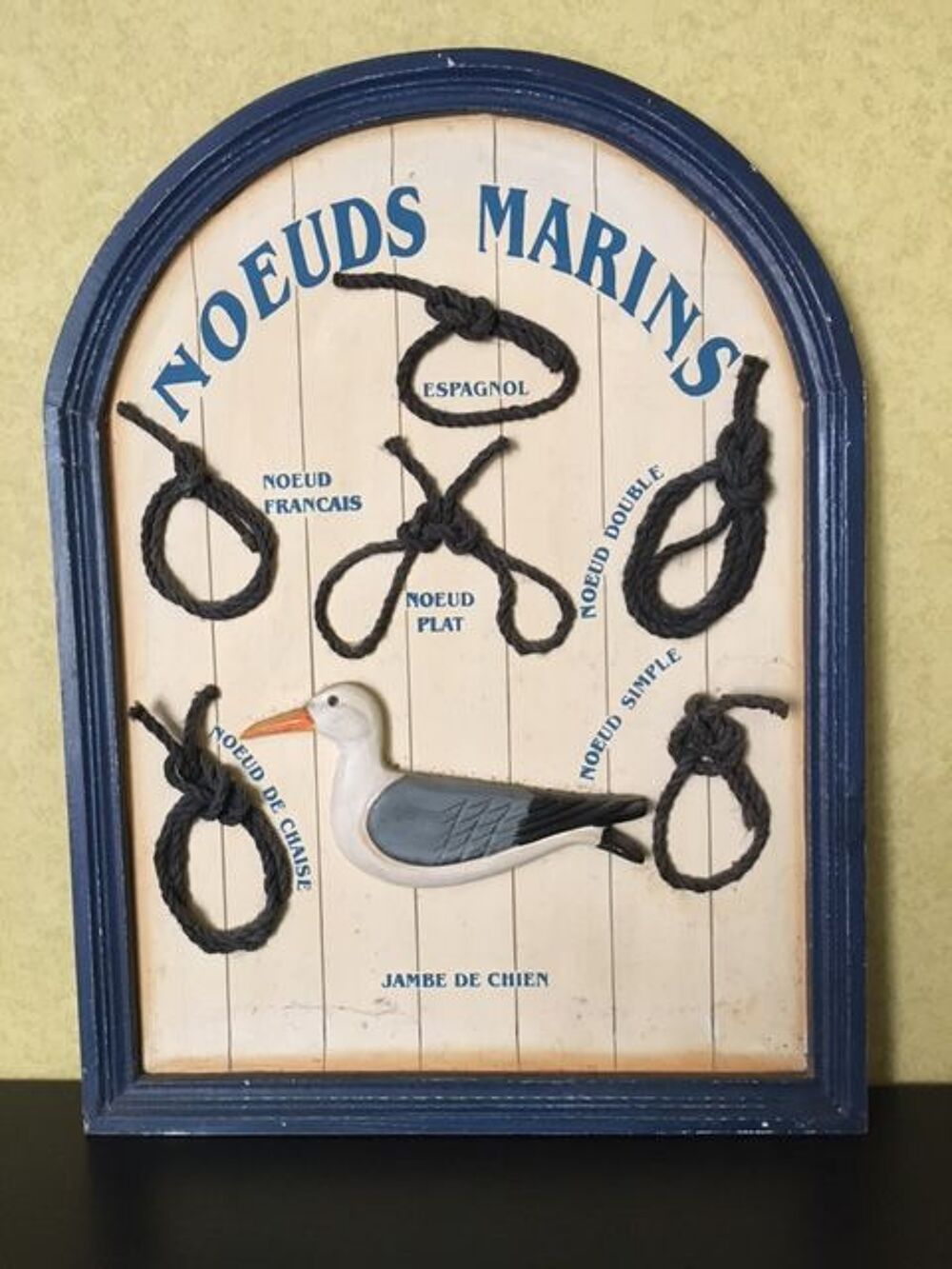 ENSEIGNE EN RELIEF BOIS NOEUDS MARIN Décoration