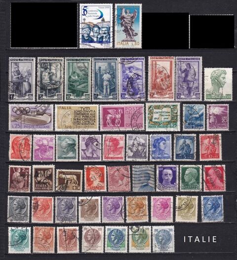 lot de 96 timbres d'ITALIE 4 Les glisottes-et-Chalaures (33)