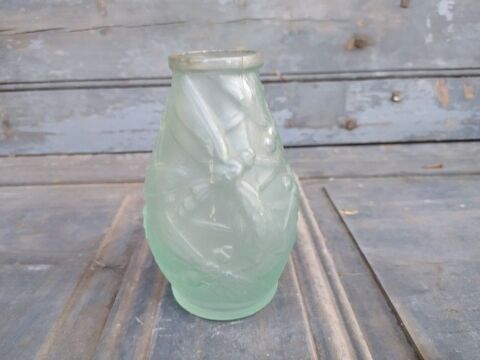 Vase Verre Moul� D�cor de Libellules P�riode Art D�co  49 Loches (37)
