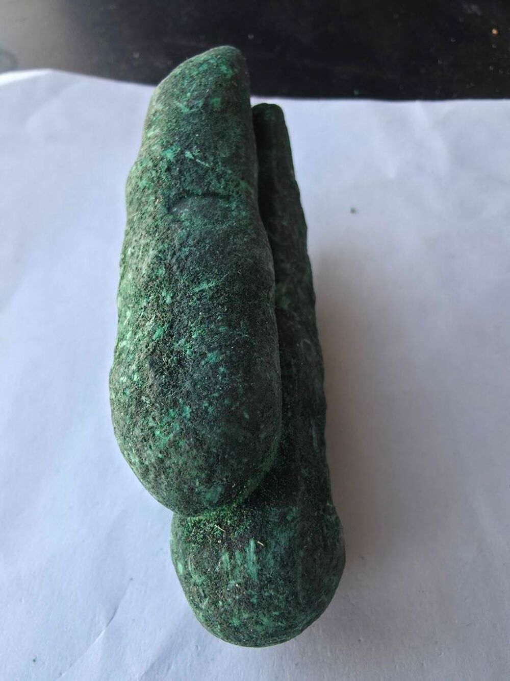 Min&eacute;ral de Collection : Rare Stalactite de Malachite (Katanga)-116g 