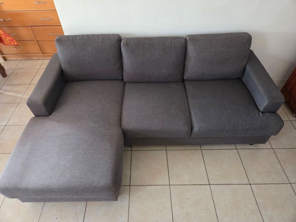 Canap&eacute; d'angle gauche d&eacute;montable gris anthracite ? 212 cm Meubles