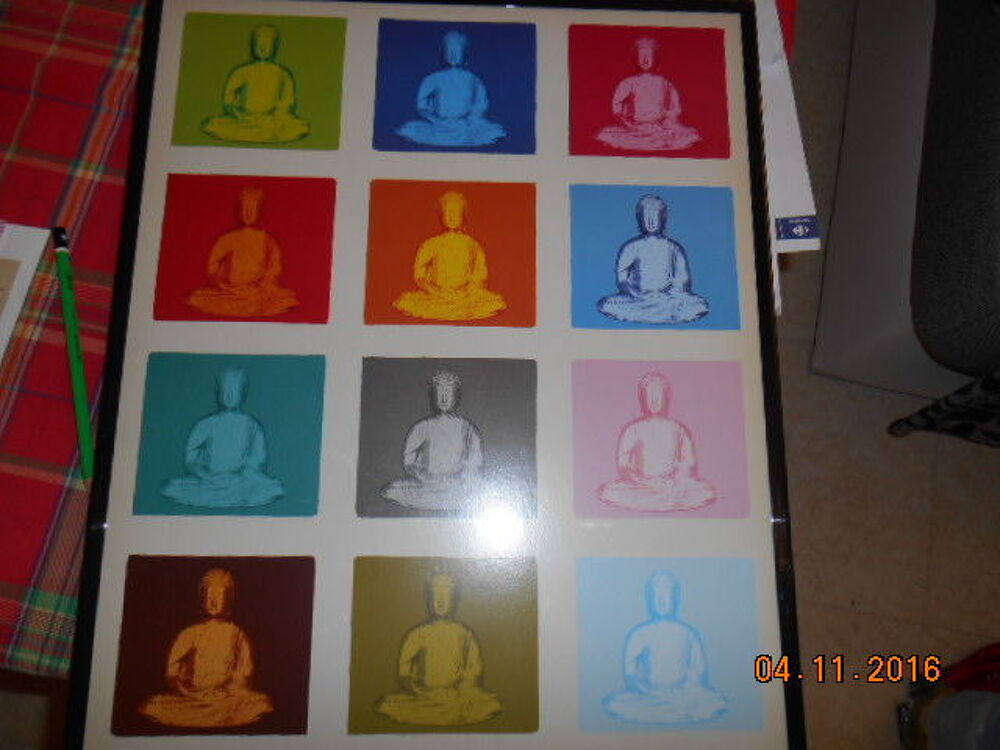 TABLEAU VERRE DECOR BOUDDHA 40/50 CM Dcoration