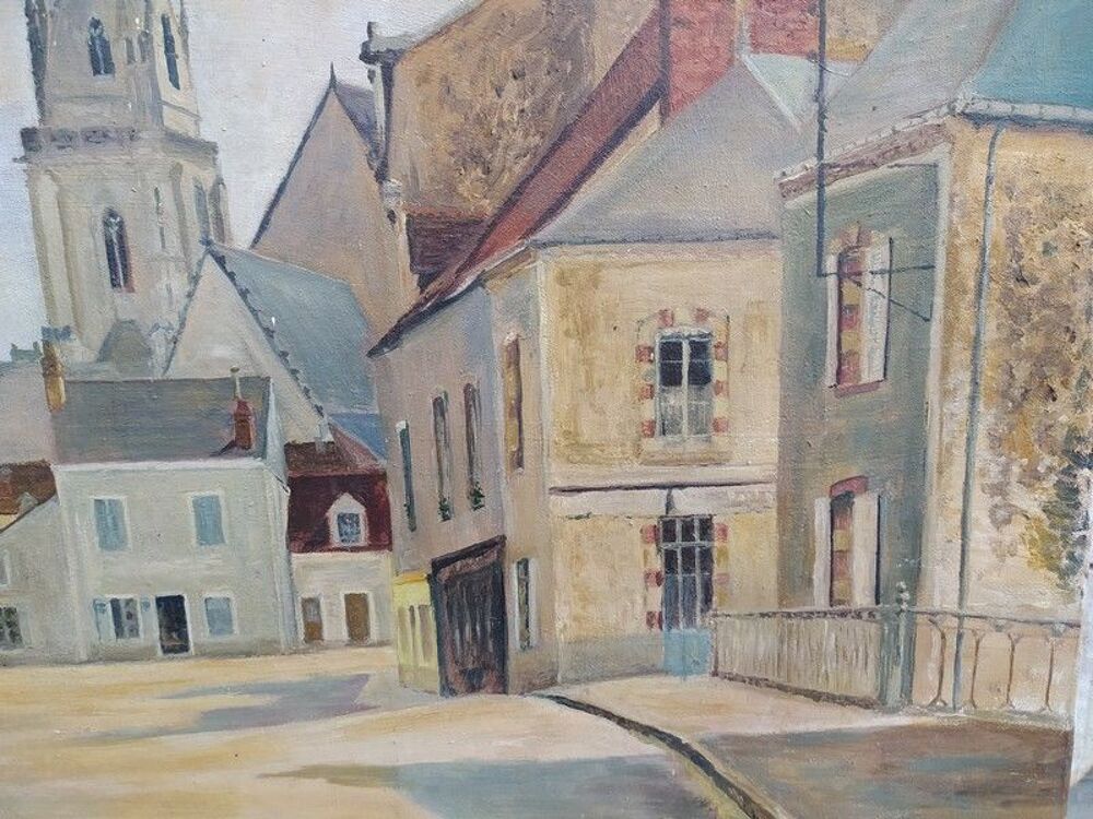 Tableau La Fert&eacute; Bernard Sarthe Sign&eacute; 
Dcoration