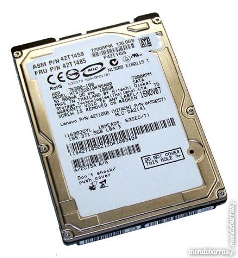 disque dur 100gb sata hitachi travelstar 7200 15 Versailles (78)