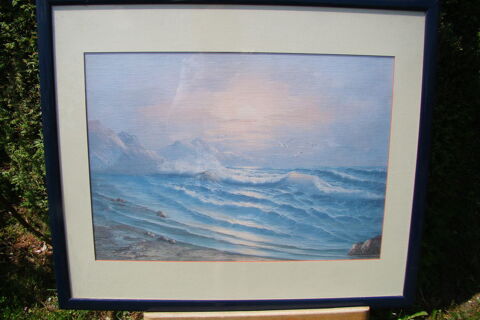 Tableau gravure - Bord de mer G. Cousteau 40 Gargenville (78)