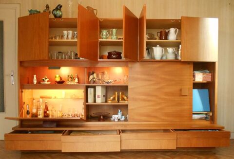 Grand meuble de salon, bois clair : buffet placard bar 0 Grenoble (38)