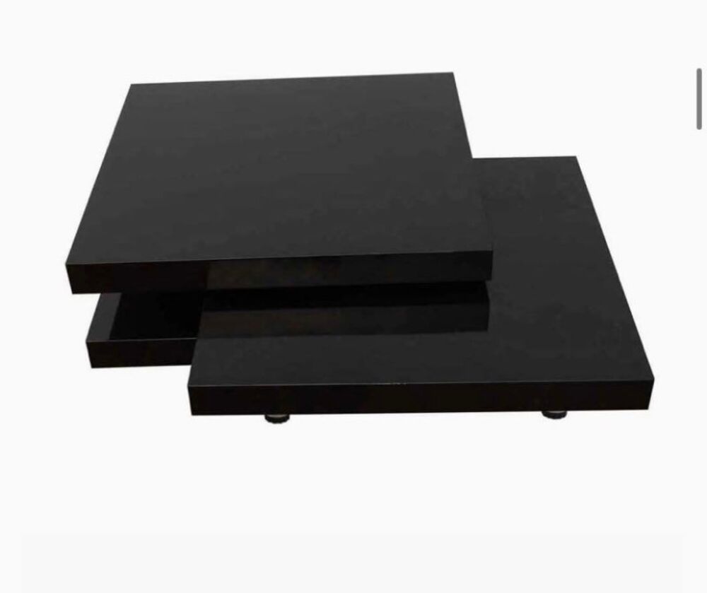 TABLE BASSE NOIR LAQU&Eacute; Meubles