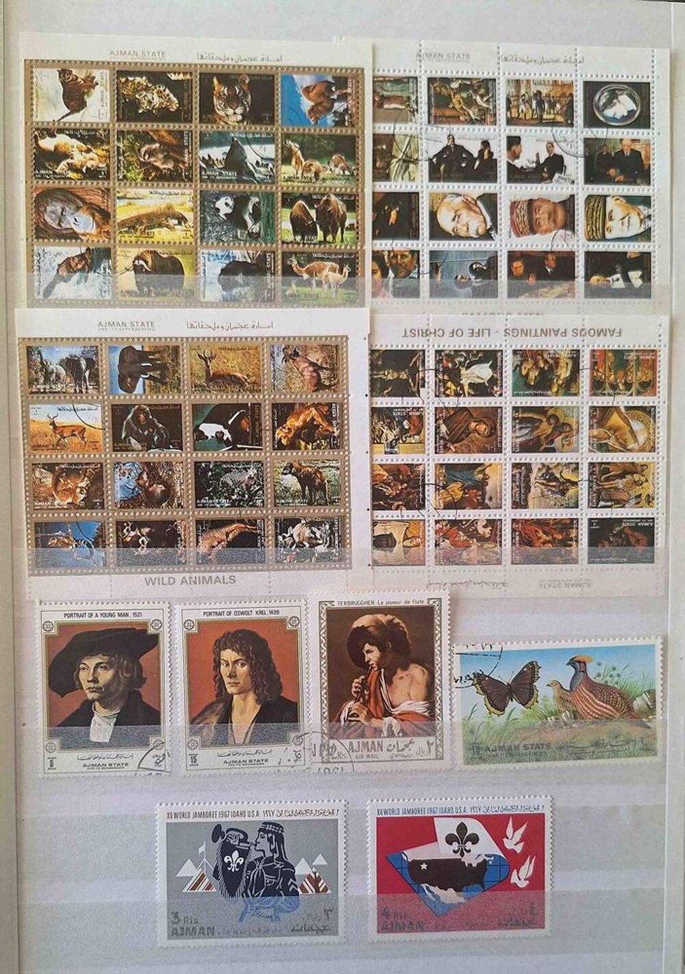 S&eacute;rie de timbres de collection d'Ajman A 