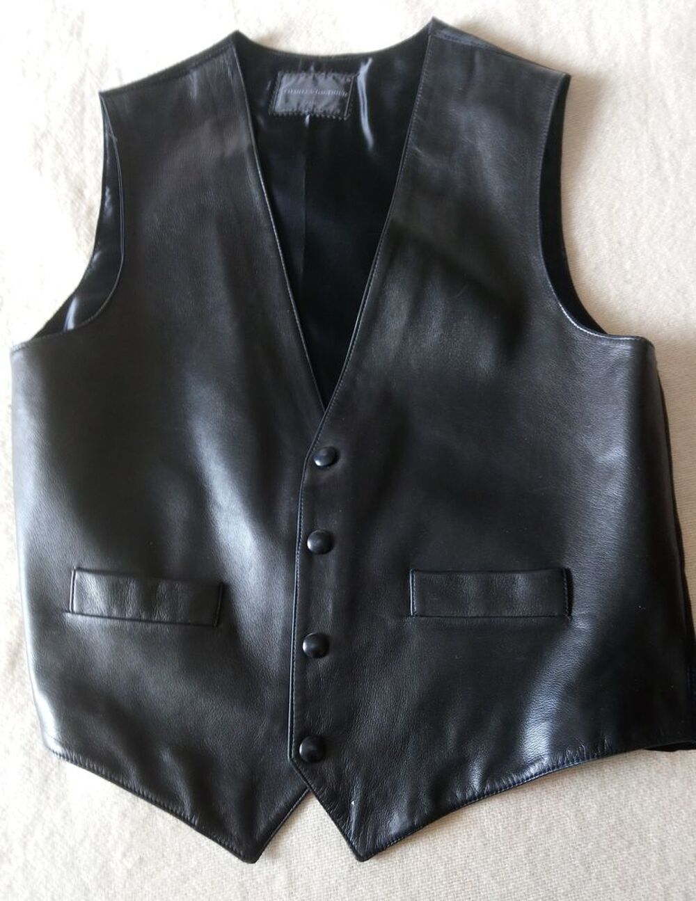 Gilet en cuir Charles Gauthier Vtements