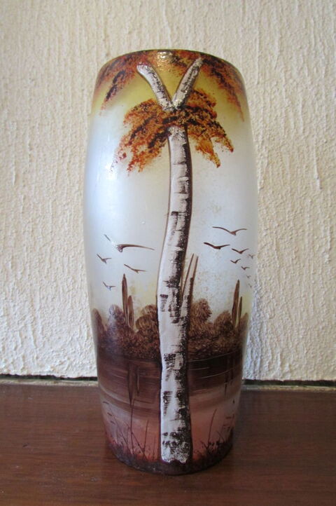 Vase en pte de verre , sign RUELLE  125 Castres (81)