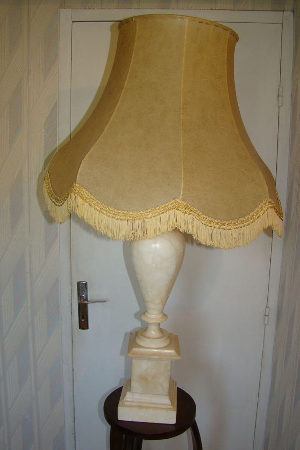 Grande lampe en marbre - vintage ann&eacute;es 1970 Décoration