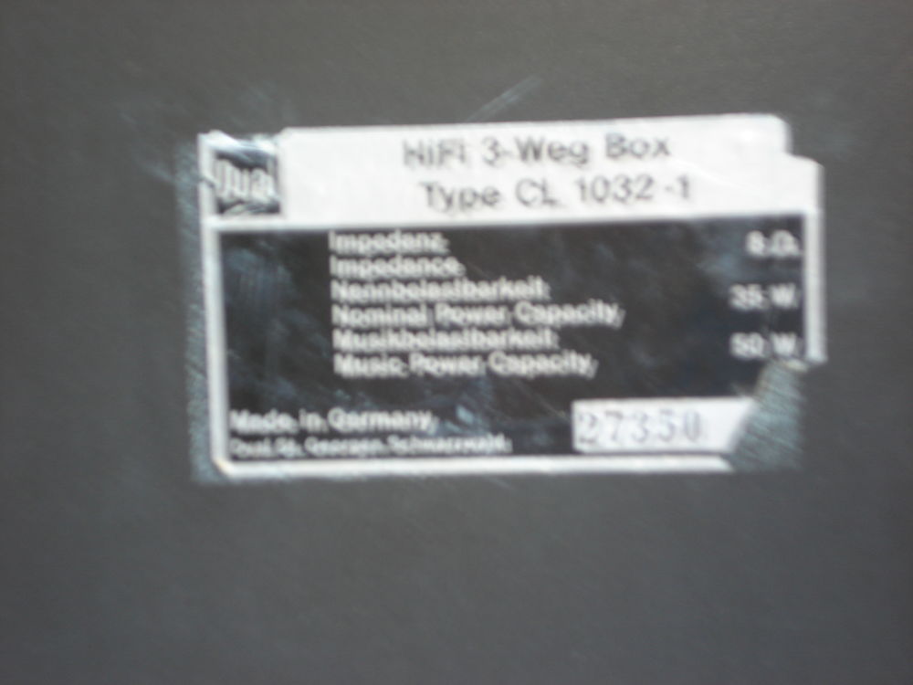 ENCEINTE DUAL Box model CL 1032-1 Audio et hifi