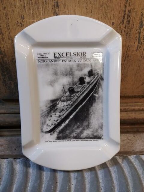 Ancien Cendrier Publicitaire Paquebot Normandie 70 Loches (37)